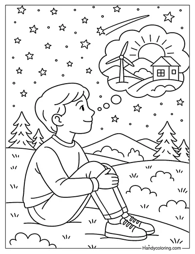 Youth Vision for the Future Coloring Page