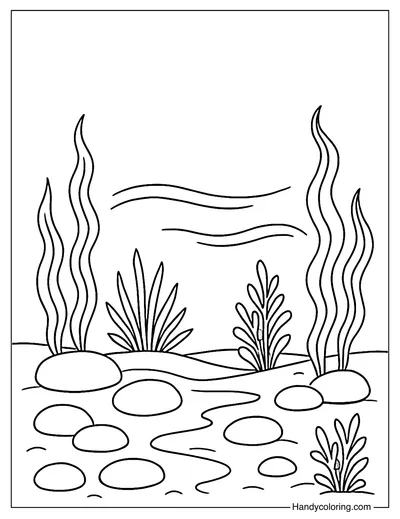 Zen Sea Garden Coloring Page