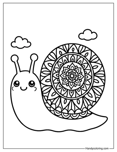 Zen Spiral Snail Coloring Page