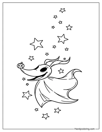 Zero Flying Coloring Page