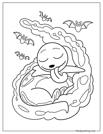 Zero Sleeping Coloring Page