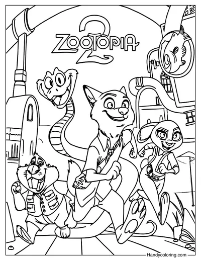 Zootopia 2 Coloring Book
