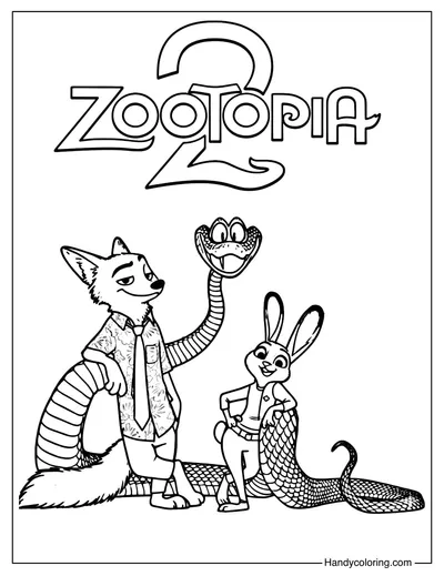 Zootopia 2 Coloring Page Free