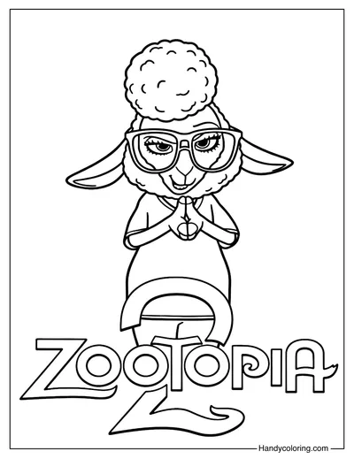 Zootopia 2 Dawn Bellwether Coloring Page