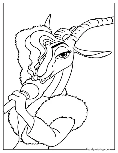 Zootopia 2 Gazelle Coloring Page