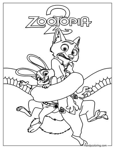 Zootopia 2 Poster Coloring Page