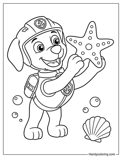 Zuma Holding a Friendly Starfish